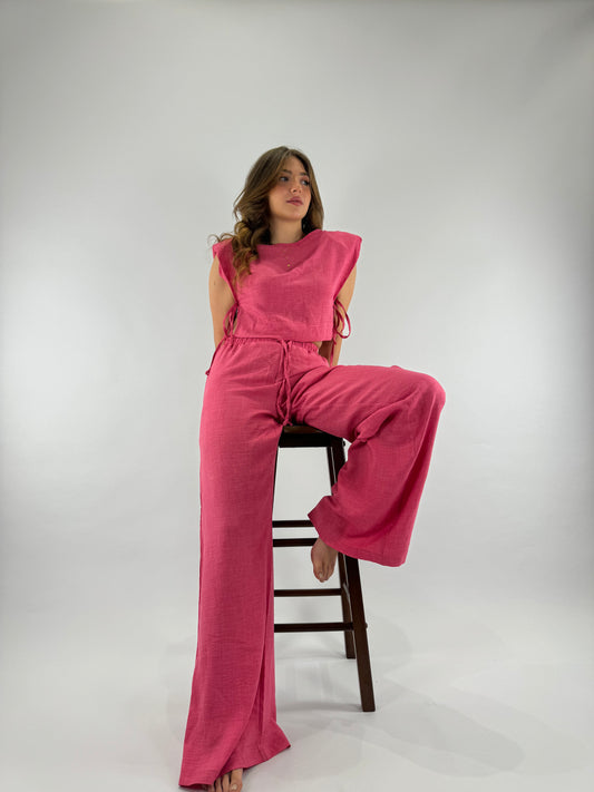 Fuchsia Breeze Linen Set