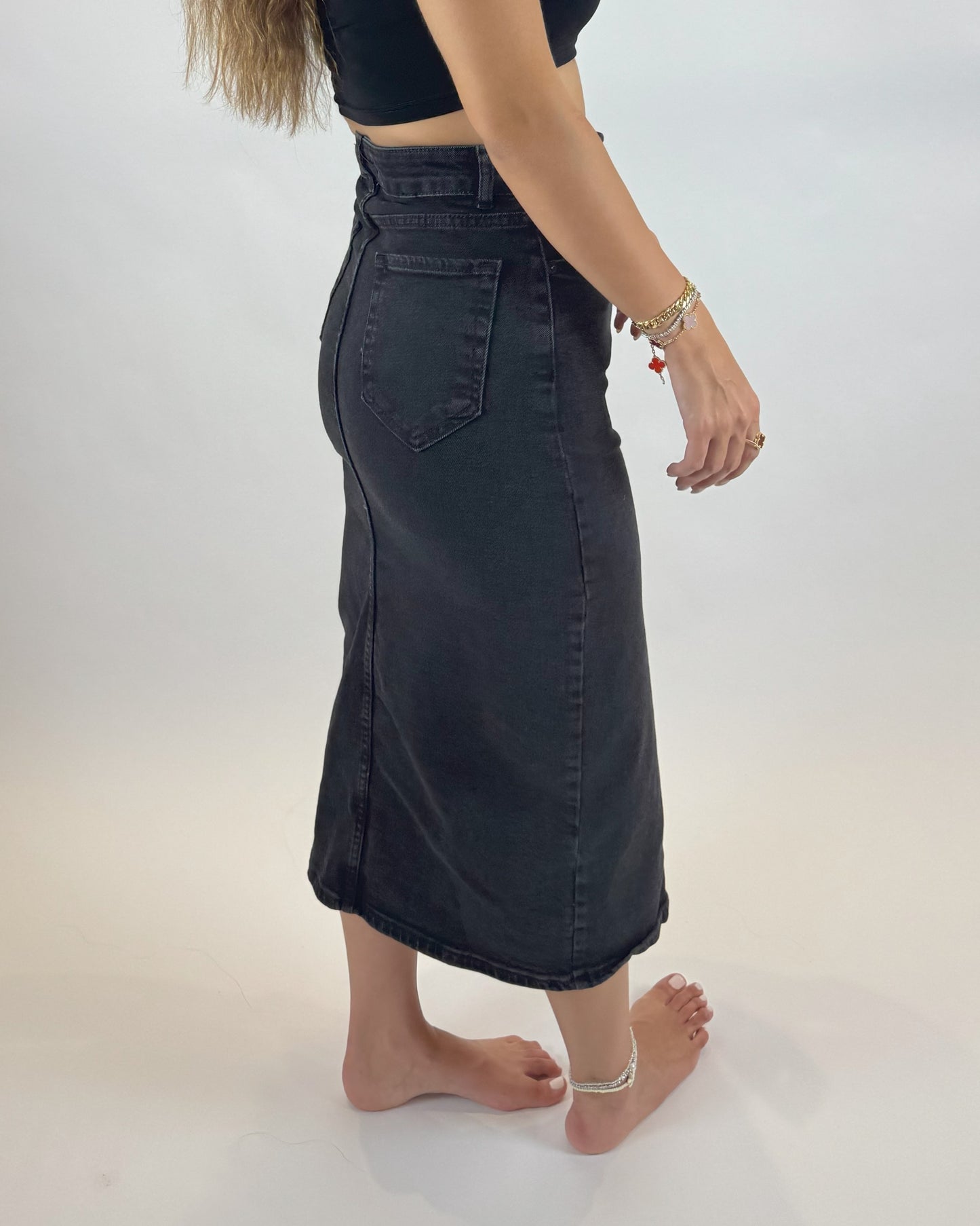 Long Denim Skirt