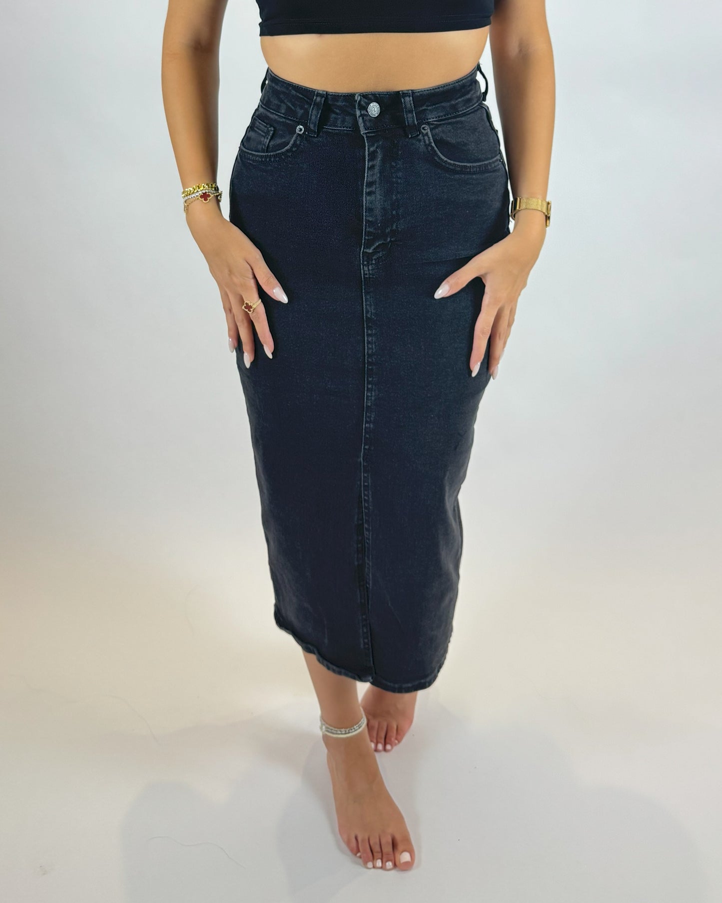 Long Denim Skirt