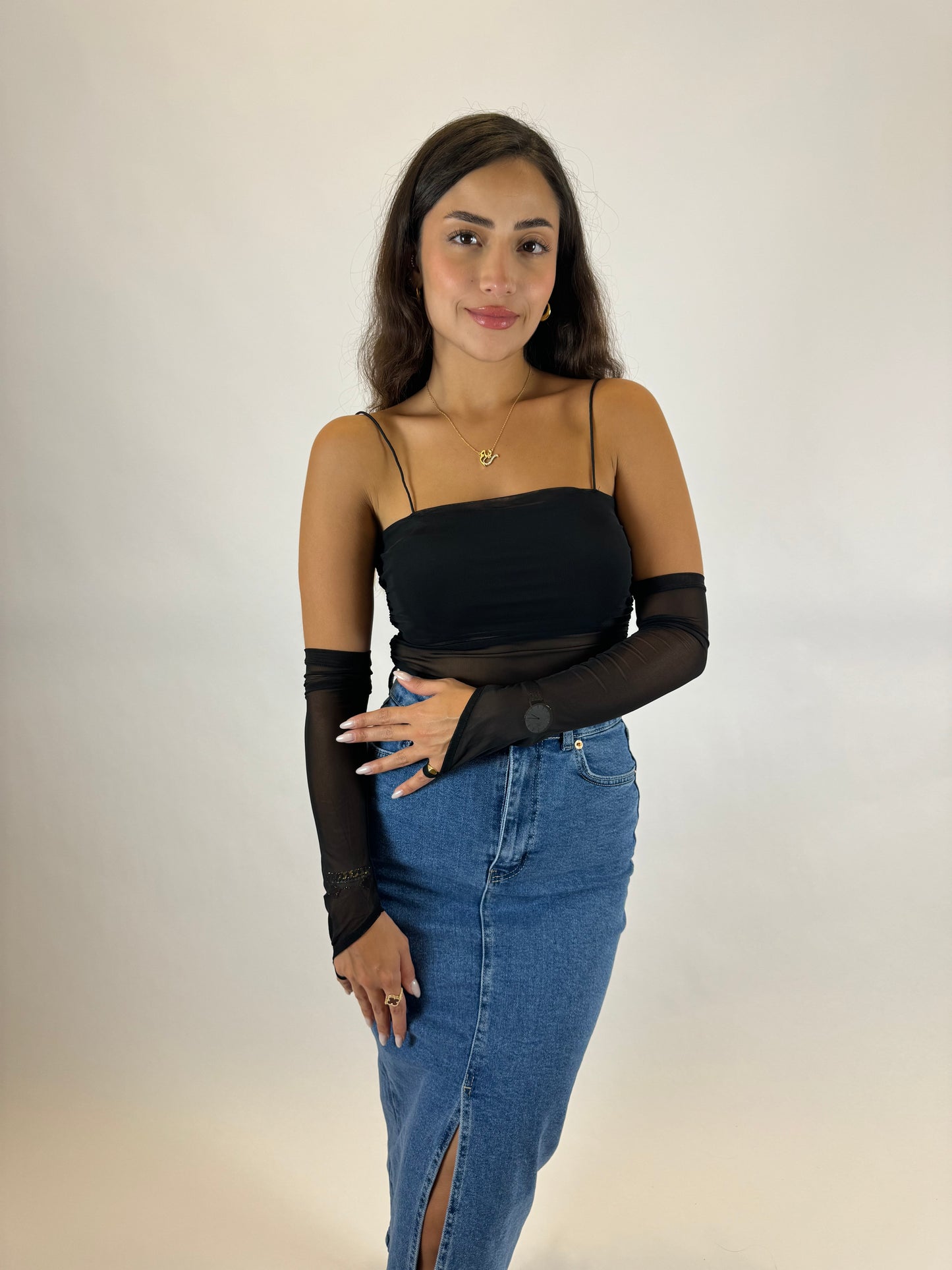 Strappy Sleeve Blouse