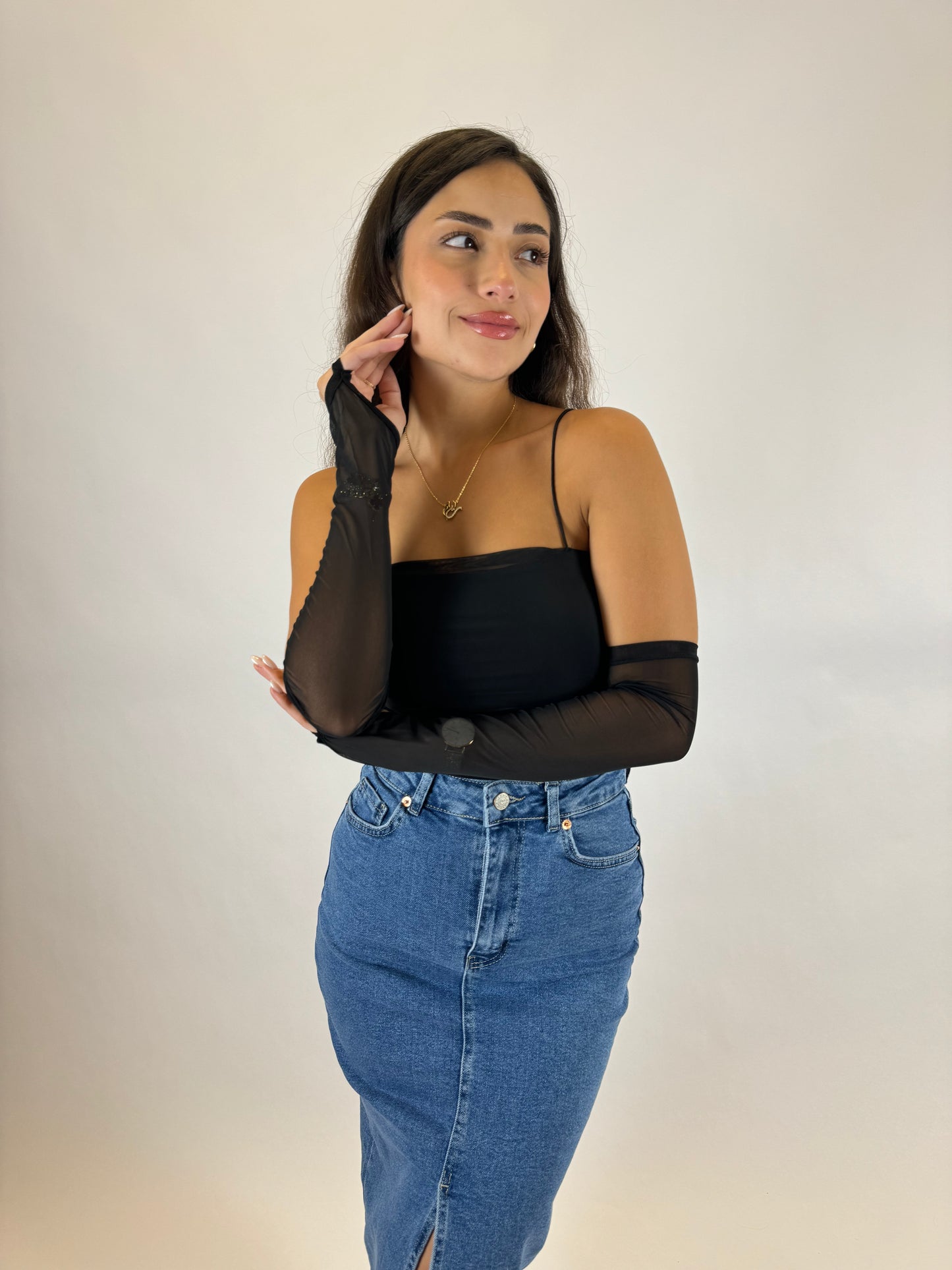 Strappy Sleeve Blouse
