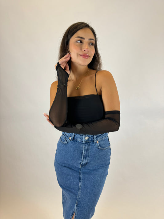 Strappy Sleeve Blouse