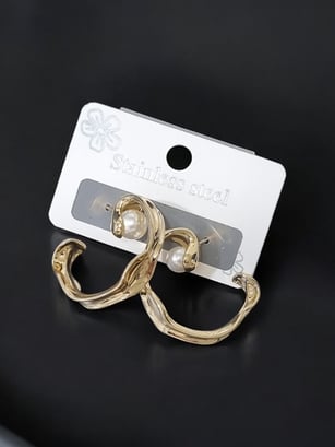 Pearl Loop Earrings